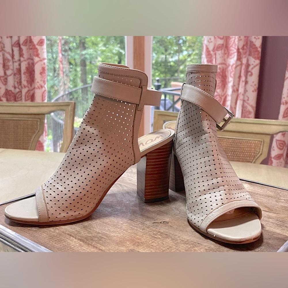 SAM EDELMAN Emmie leather heeled sandals , 8.5, GUC